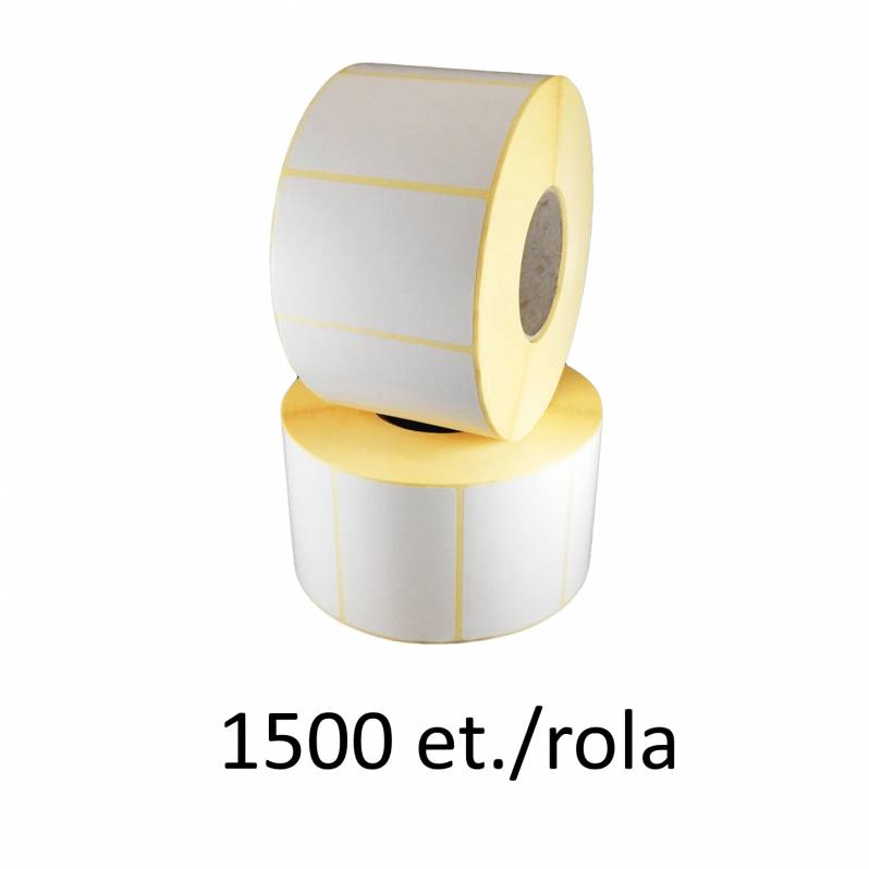 Rola etichete termice ZINTA detasabile 89x36mm, perfor, 1500 et./rola
