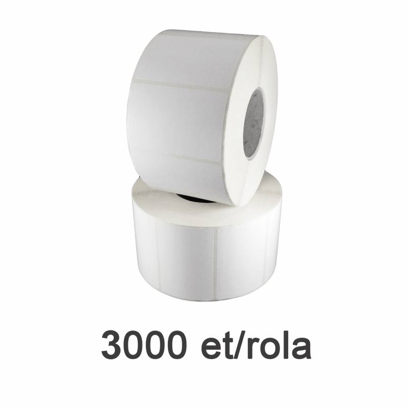 Rola etichete plastic albe 30x15mm, 3000 et./rola