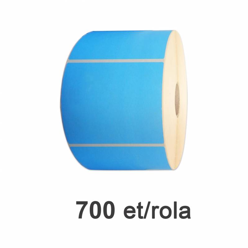 Rola etichete semilucioase ZINTA albastre 100x56mm, 700 et./rola