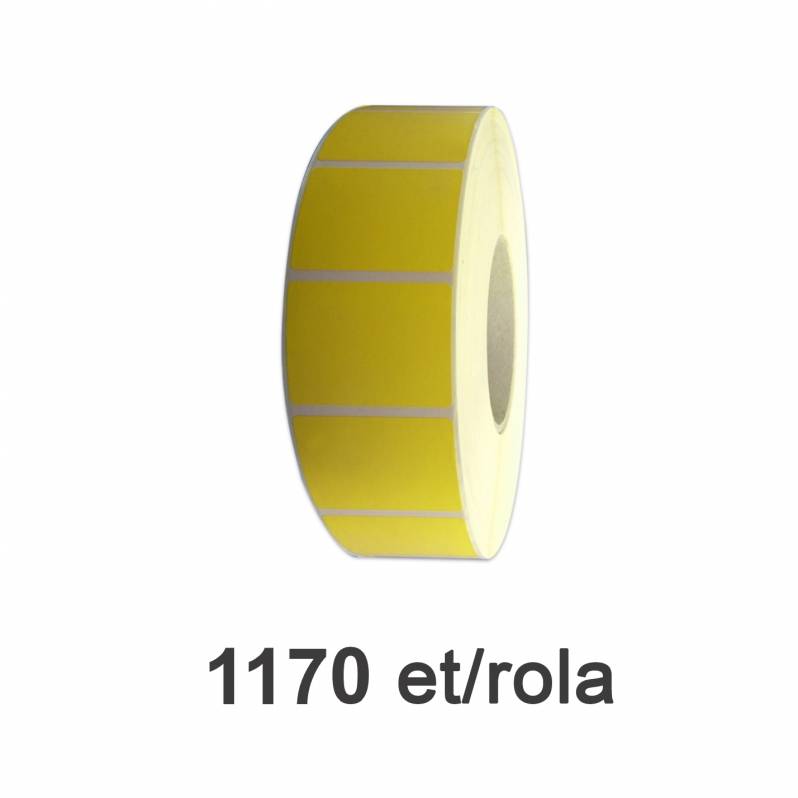 Rola etichete termice ZINTA galbene 50x32mm, 1170 et./rola