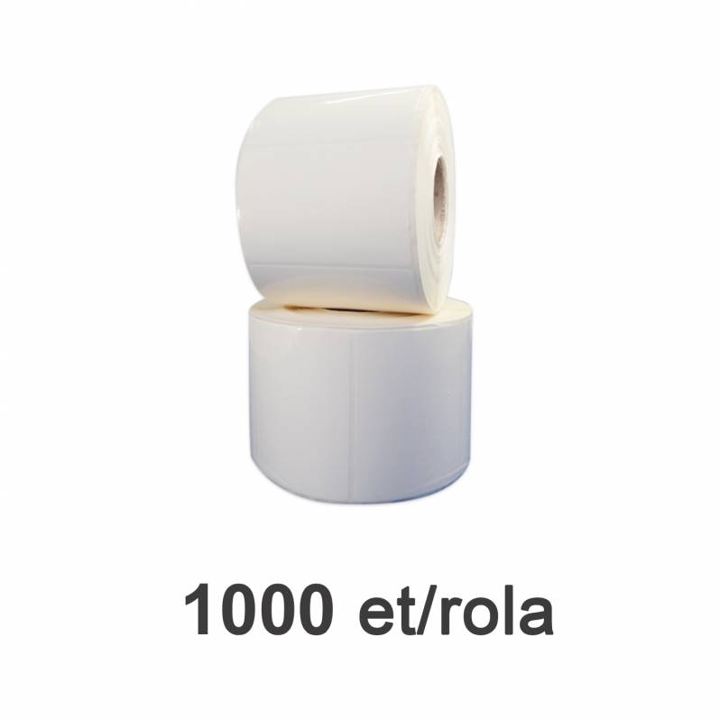 Rola etichete de plastic ZINTA albe 70x52mm, 1000 et./rola