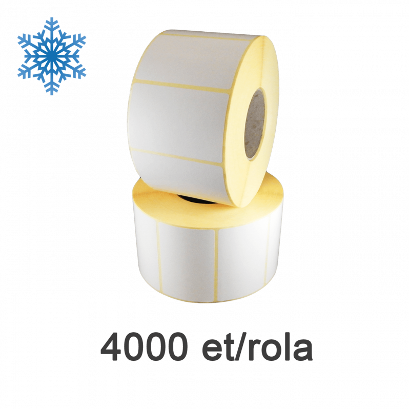 Rola etichete semilucioase ZINTA 50x40mm, pentru congelate, 4000 et./rola