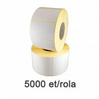 Halbglänzende ZINTA Etikettenrolle 50x32mm, 5000 Et./Rolle