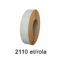 Halbglänzende ZINTA-Etikettenrolle rund 17mm, 2110 St./Rolle