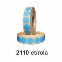 Halbglänzende Etikettenrolle ZINTA rund, blau, 17 mm, 2110 St./Rolle