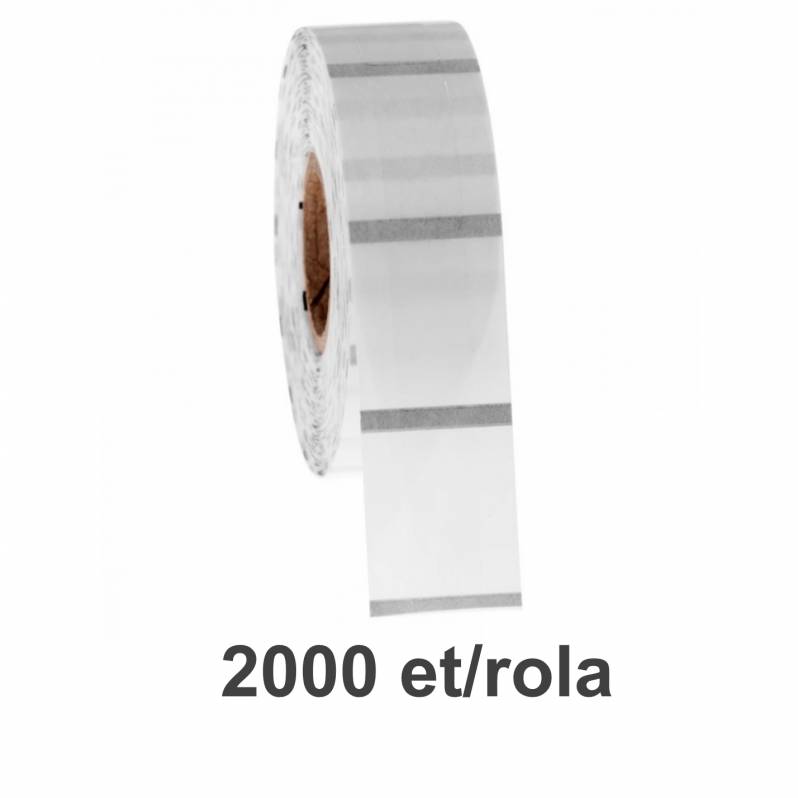 Rola etichete de plastic ZINTA transparente 50x20mm, 2000 et./rola