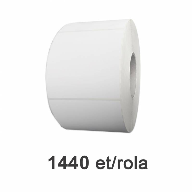 Rola etichete de plastic ZINTA albe 100x100mm, 1440 et./rola