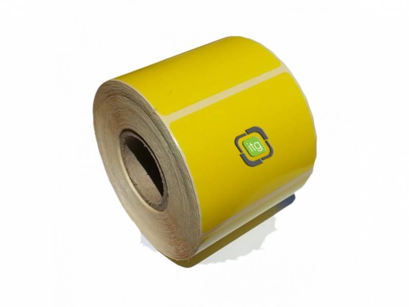 Thermoetikettenrolle ZINTA gelb 50x40mm, 940 Etiketten/Rolle