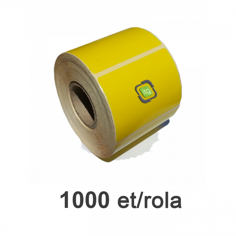 Rola etichete termice ZINTA galbene 58x43mm, 1000 et./rola