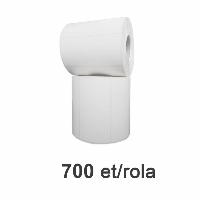 Rola etichete de plastic ZINTA albe 100x56mm, 700 et./rola