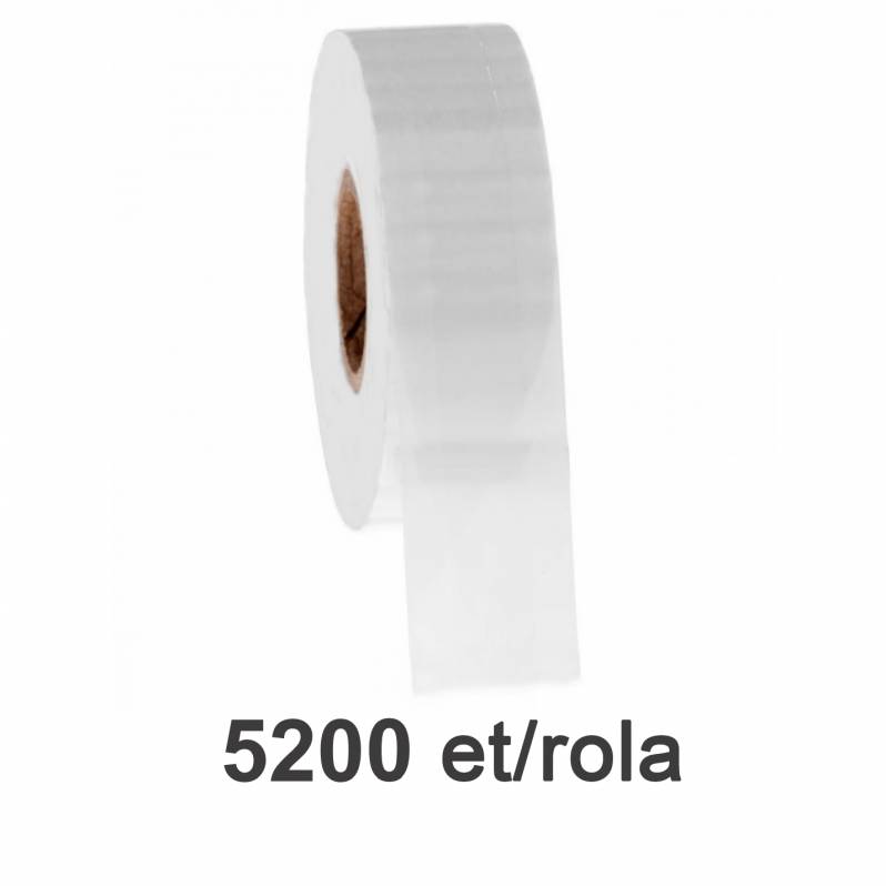 Rola etichete de plastic ZINTA transparente 50x26mm, 5200 et./rola