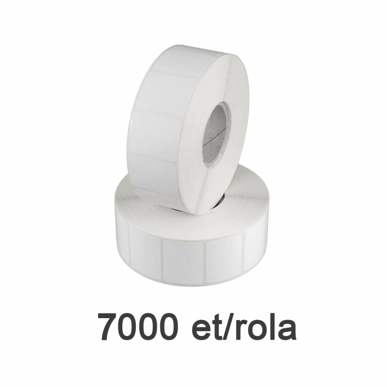 Rola etichete de plastic ZINTA albe 33x22mm, 7000 et./rola