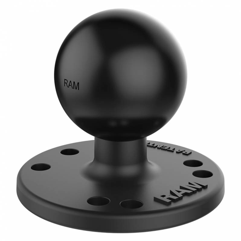 Suport articulatie RAM Mount, bila cauciucata, placa fixare rotunda
