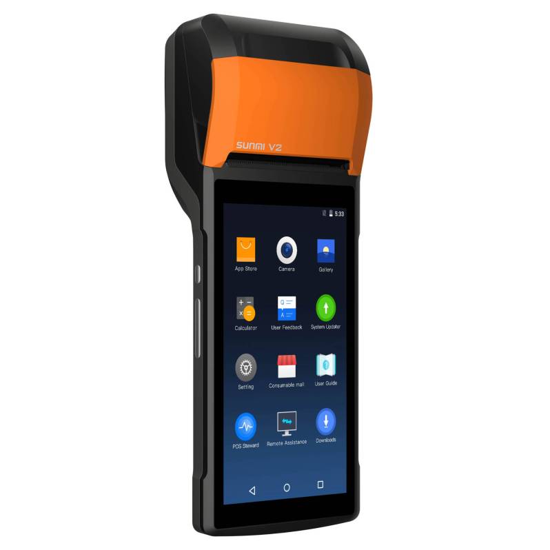 Terminal mobil SUNMI V2s, Plus, Standard, USB-C, BT, Wi-Fi, 4G, GPS, Android, printer