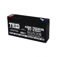 Acumulator TED AGM VRLA  6V 3.6Ah