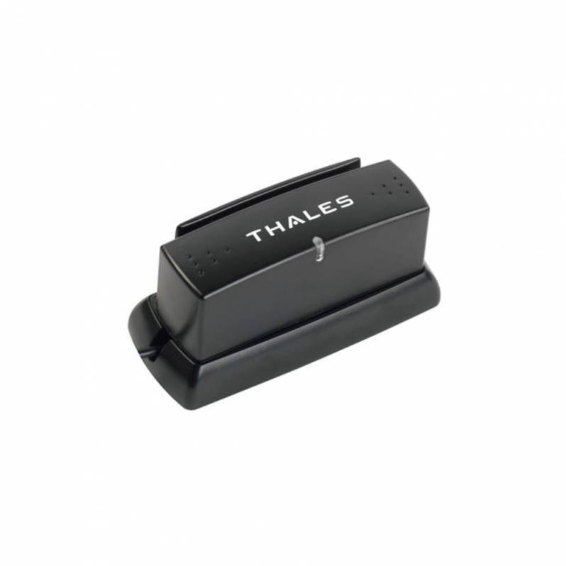 Scanner acte de identitate Thales MRZ CR100, tip swipe, suport birou