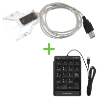 Pachet Cititor de carduri si carti de identitate Thales IDBridge CT30 si Tastatura numerica A4TECH Fstyle