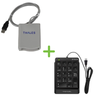 Pachet Cititor de carduri si carti de identitate Thales IDBridge CT40 si Tastatura numerica A4TECH Fstyle