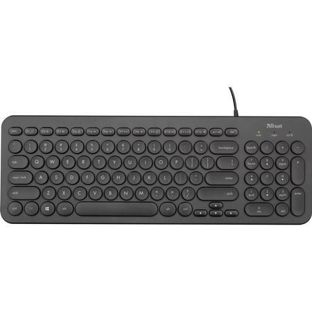 Tastatura cu fir Trust Muto Silent, USB, negru