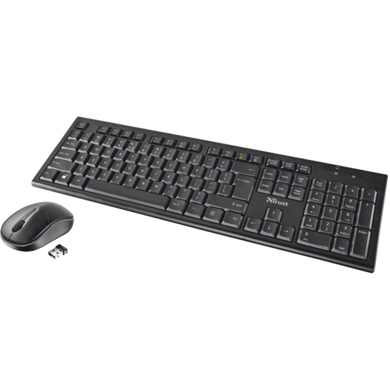 Kit tastatura si mouse Trust Nola Wireless, USB