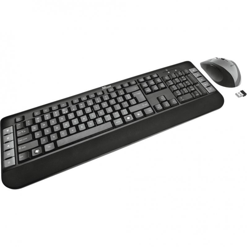 Kit tastatura si mouse Trust Tecla wireless, USB