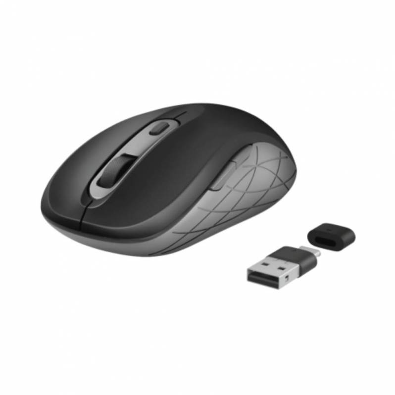 Mouse wireless Trust Duco Dual, Optic, 1600 DPI, USB, negru