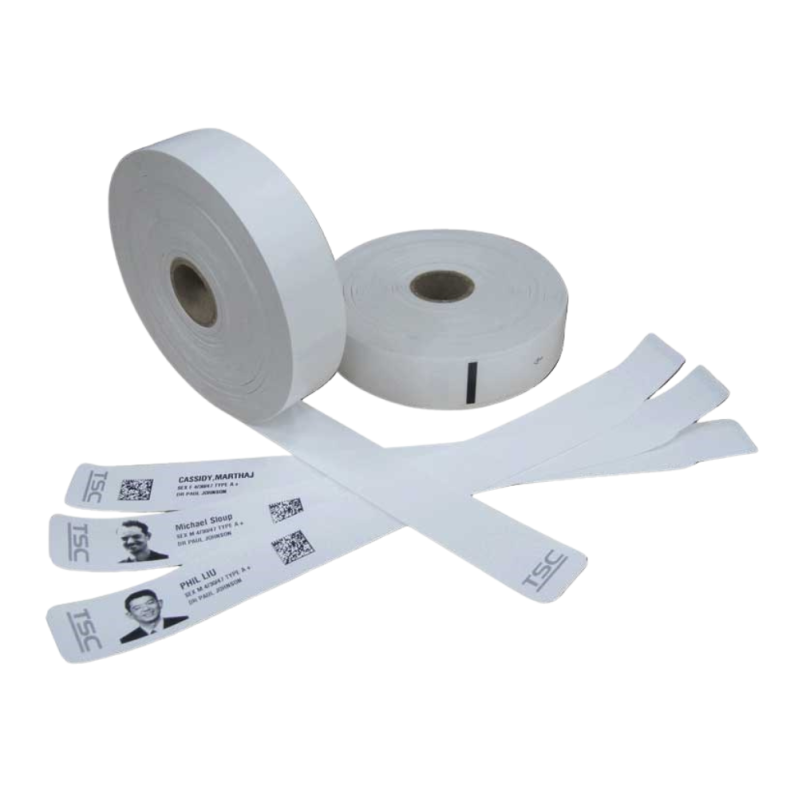 Bratari de identificare TSC Direct, 29x292mm, pentru adulti, albe, 150 buc/rola