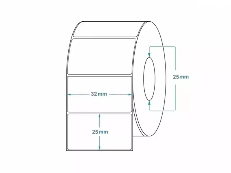 Rola etichete Zebra Z-Select 2000T 32x25mm, 2580 et./rola