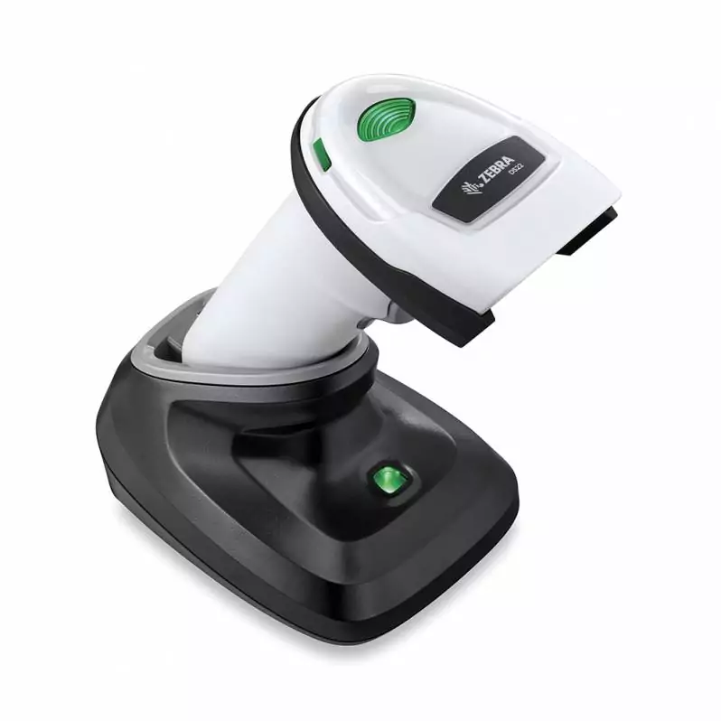 Баркод скенер Zebra DS2278 четец, 2D, KIT, Bluetooth, бял