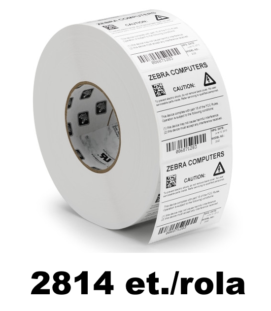 Rola etichete Zebra Z-Xtreme 5000T 76x51mm, 2814 et./rola