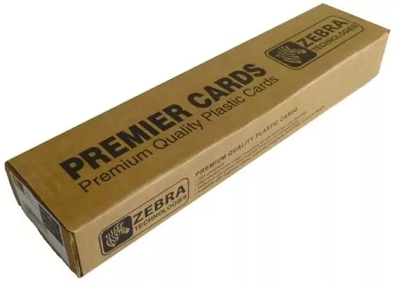 Card PVC Zebra Premier, CR80, 30mil, albastru, 500 carduri