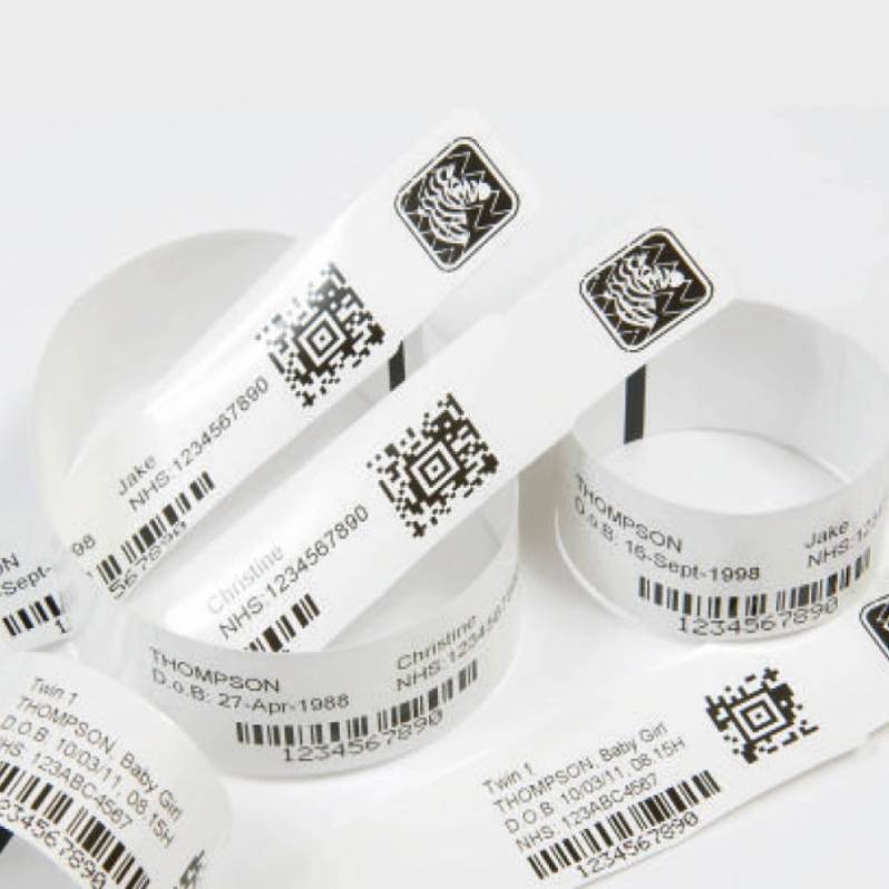 Bratari de identificare Zebra Z-Band Ultrasoft, copil, albe, cutie, 1500 buc