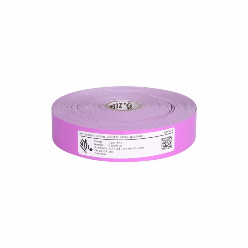 Bratari de identificare Zebra Z-Band Fun, adult, mov, cutie, 1400 buc