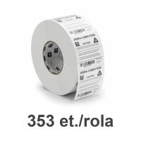 Zebra Etikettenrolle Z-Perform 1000D 51x25mm, 353 Etiketten/Rolle, 16 Rollen/Karton