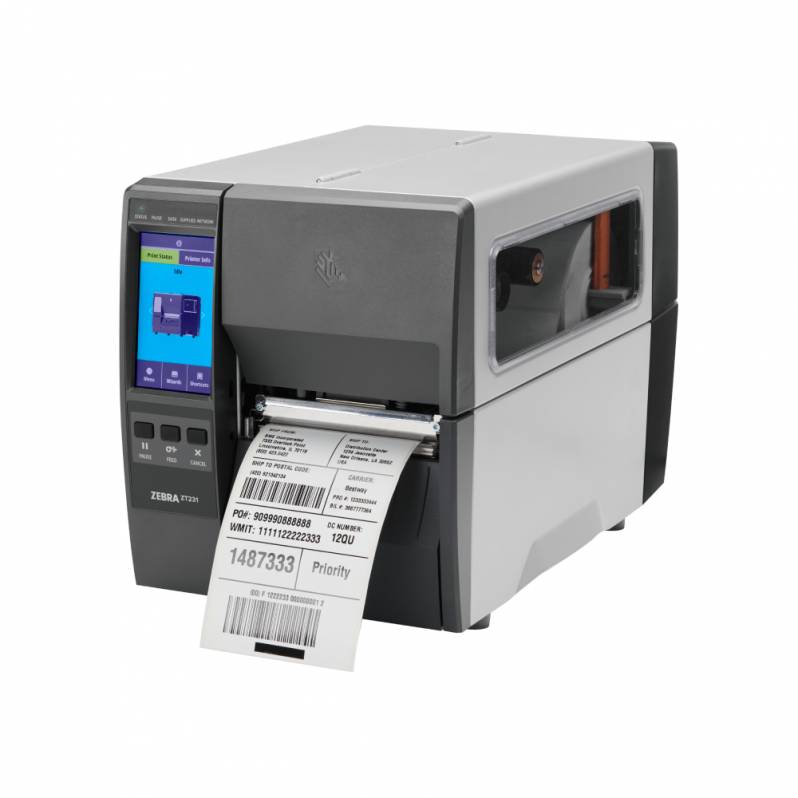 Imprimanta de etichete Zebra ZT231, TT, 203 DPI, USB, Serial, Ethernet, display, cutter