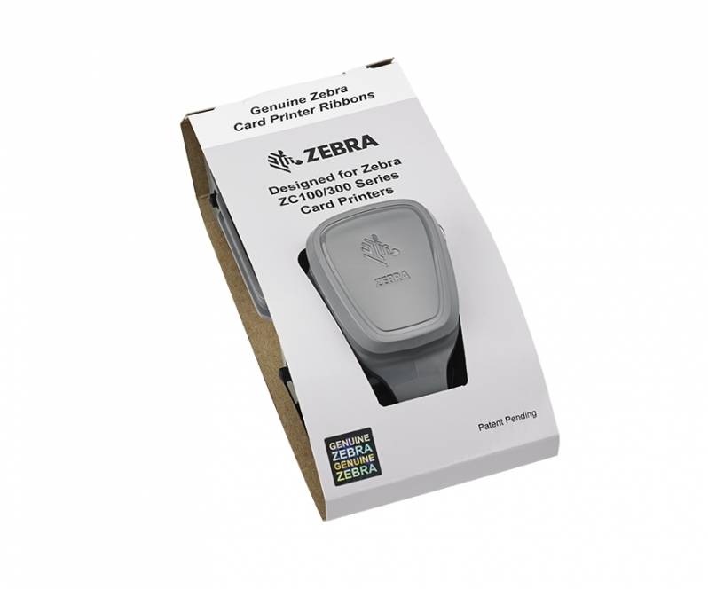 Ribon monocrom Zebra ZC300/350/ZC100, negru