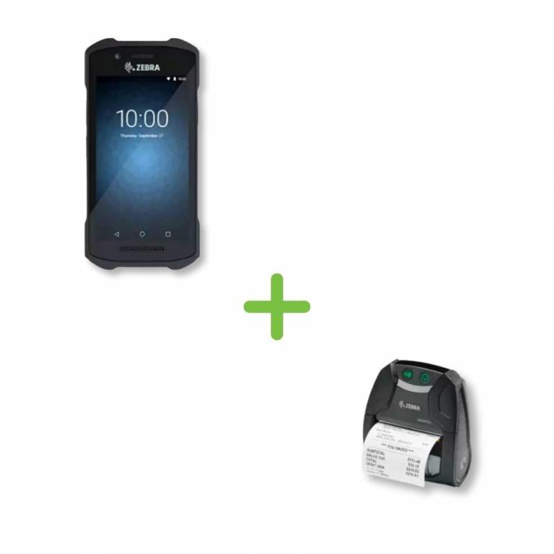 Pachet solutie mobila Zebra, terminal mobil TC26, imprimanta portabila ZQ320 Plus
