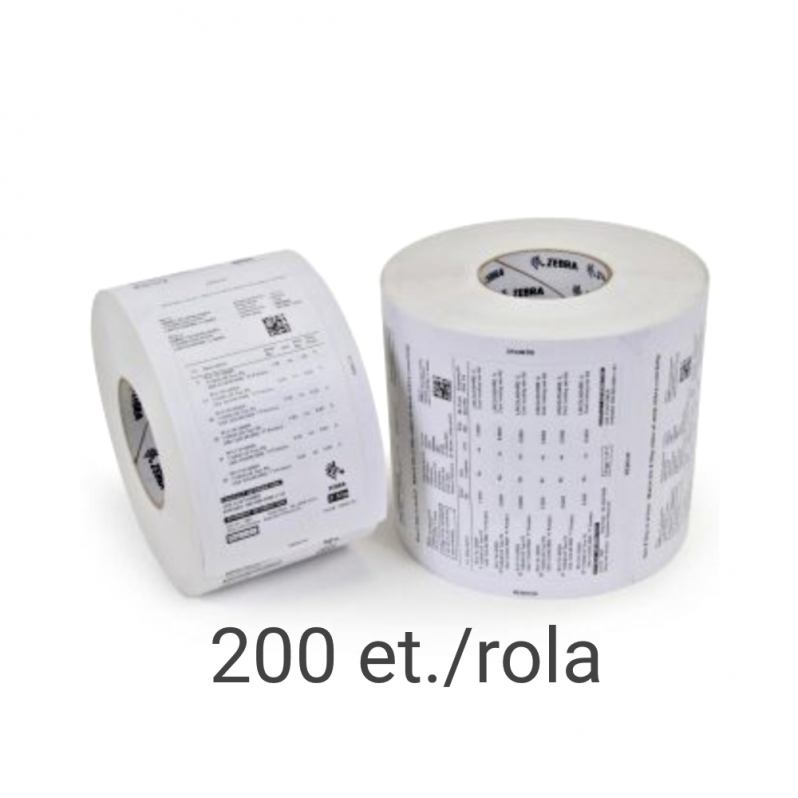 Rola etichete termice Zebra Z-Select 2000D 101.6x76.2mm, 200 et./rola