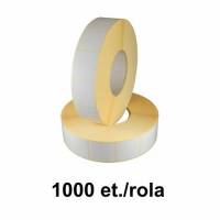 Halbglänzende Etikettenrolle ZINTA 40x45mm, 1000 St./Rolle