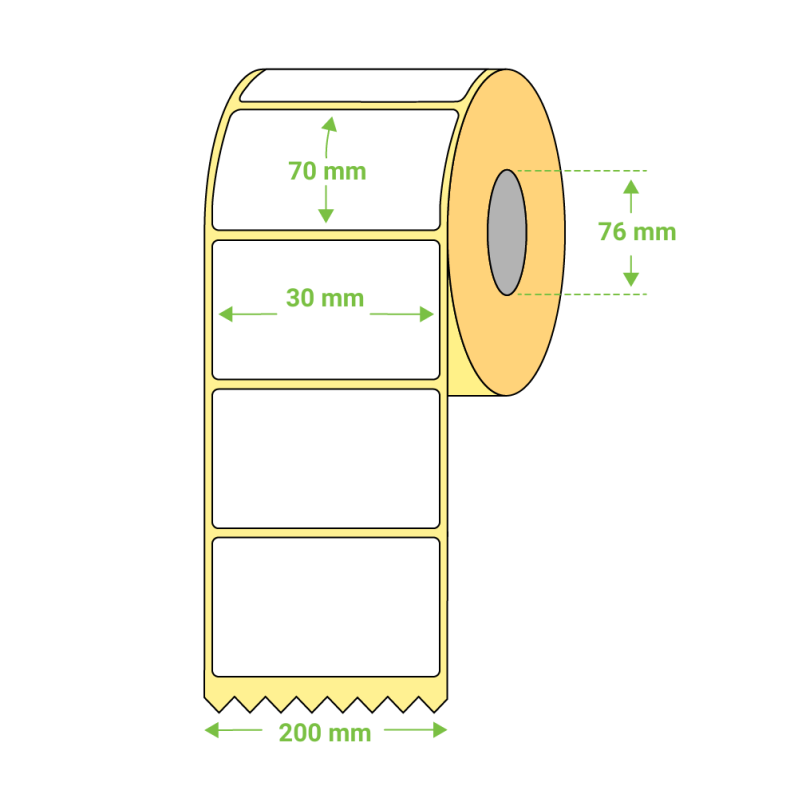 Rola etichete compatibile Epson / Primera 70mm x 30mm, 5000 et./rola
