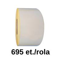 Halbglänzende Etikettenrolle ZINTA 75x210 mm, Perforationsabstand, 695 Etiketten/Rolle