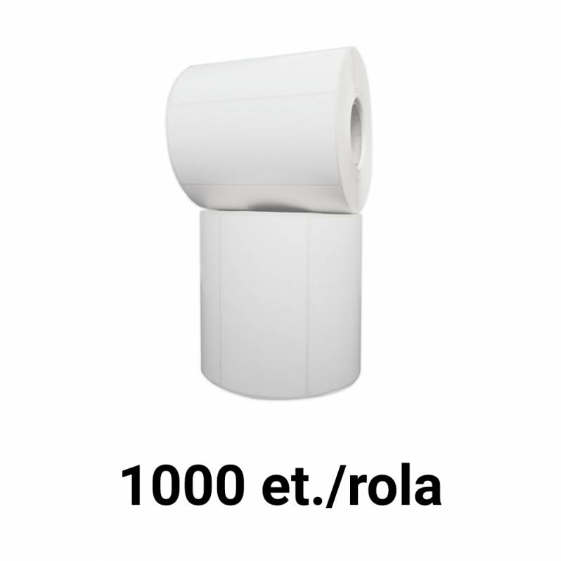 Rola etichete de plastic ZINTA albe 30x23mm, 1000 et./rola