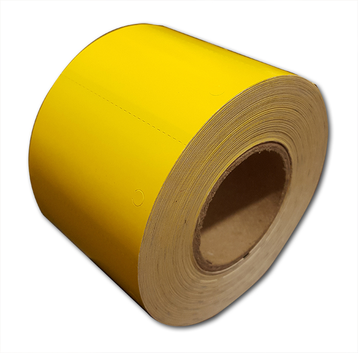 Rola etichete semilucioase ZINTA de raft galbene 80x38mm,150g/mp, 1090 et./rola