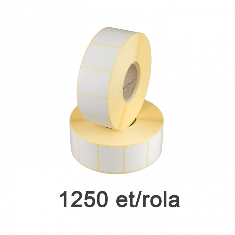 Rola etichete semilucioase 40x30mm, 1250 et./rola, personalizare Farmavet