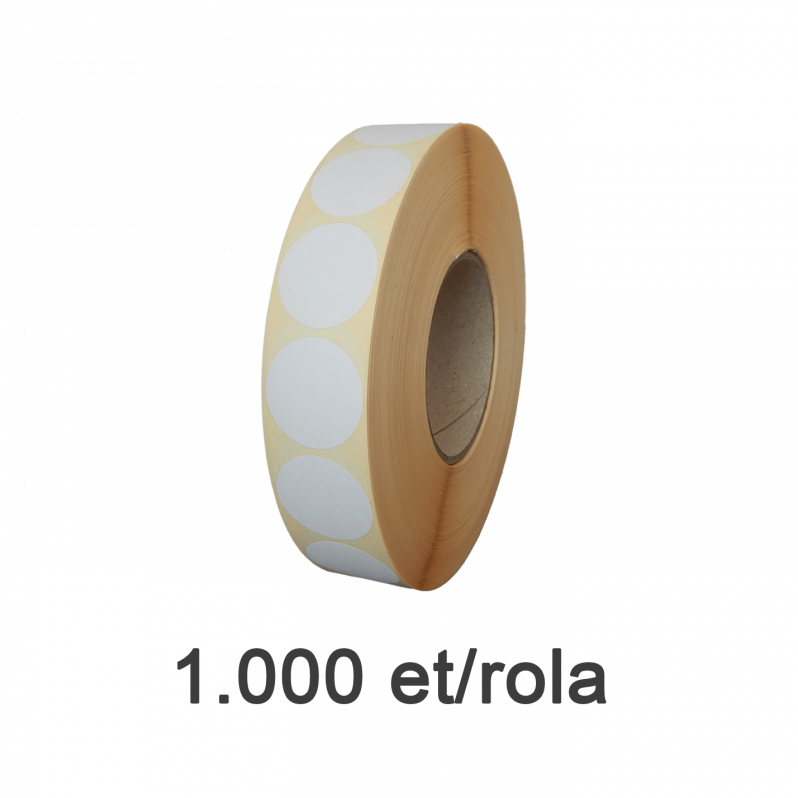 Rola etichete semilucioase ZINTA rotunde 35mm, 1090 et./rola, personalizare Cocobam