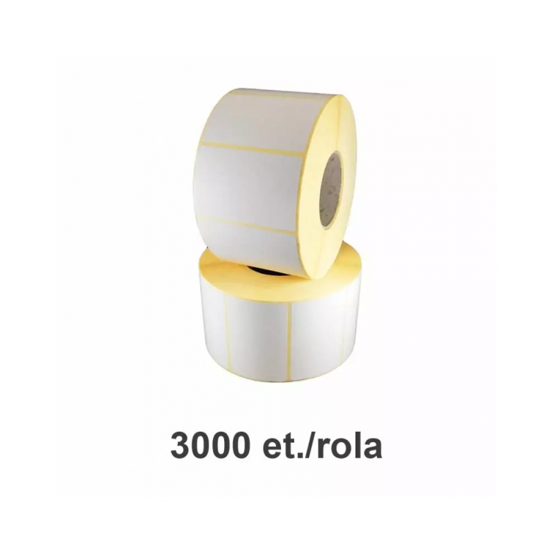 Rola etichete semilucioase ZINTA 70x50mm, 3000 et./rola, albastru, lac UV, food approval
