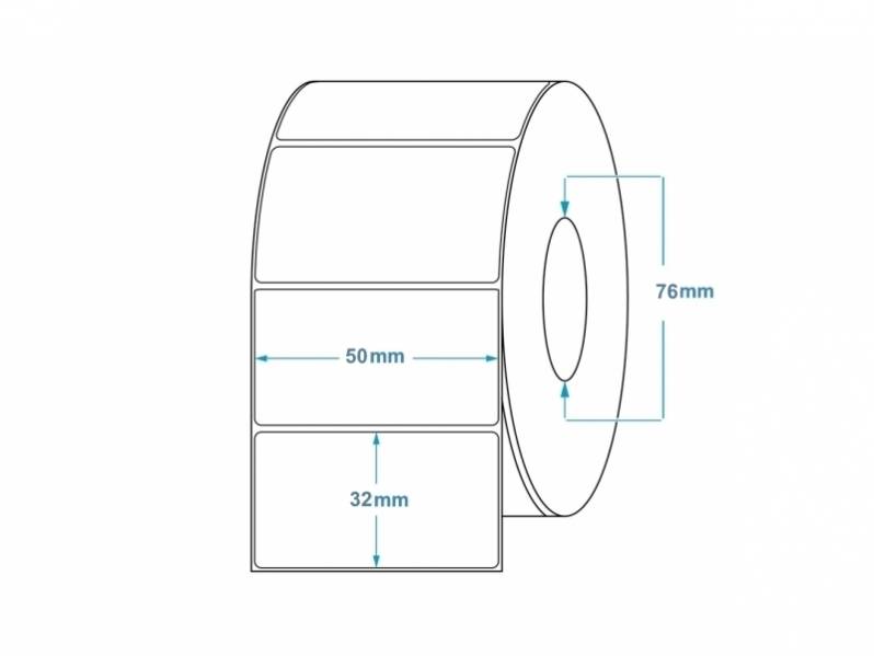 Halbglänzende Etikettenrolle ZINTA grün 50x32mm, 4290 St./Rolle