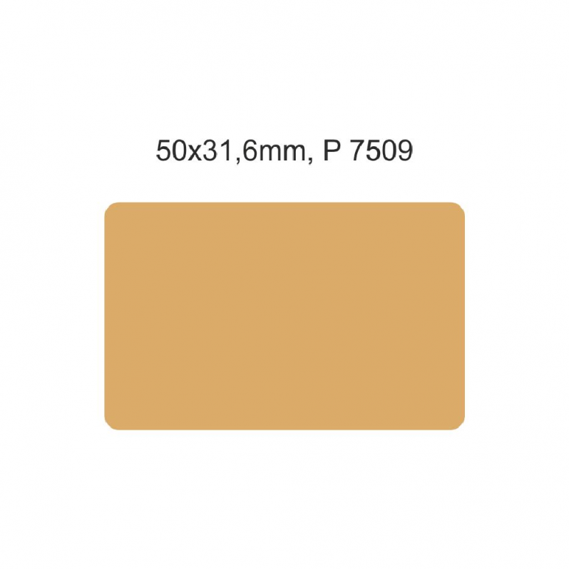 Rola etichete termice ZINTA galbene 50x31.6mm, PANTONE 7509C, 1000 et./rola