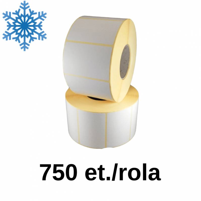 Rola etichete termice ZINTA 80x60mm, deep freeze, 750 et./rola