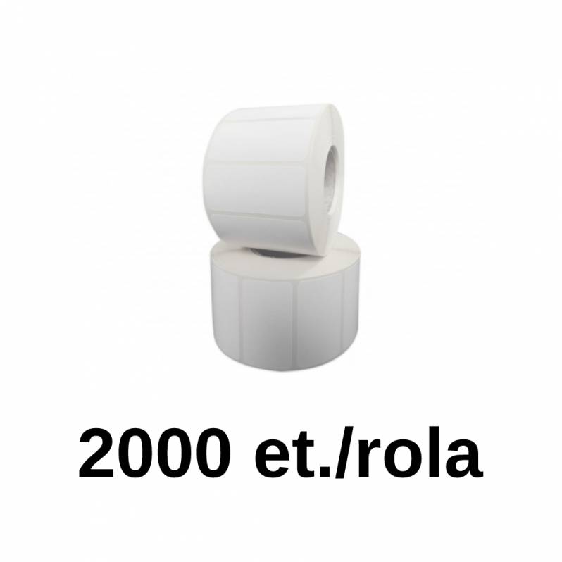 Rola etichete plastic 100x23mm, 2000 et./rola, BOPP Alb